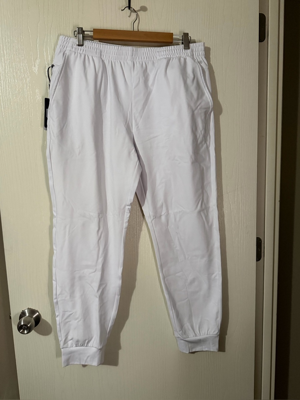 Maelreg White Men's Proflex Athletic  Fleece Lined Jogger Pants Size XL NWT